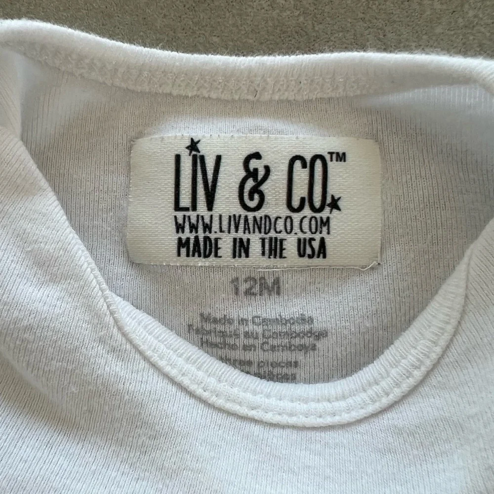 GIRL Defined Graphic Onesie, White, 12m‎